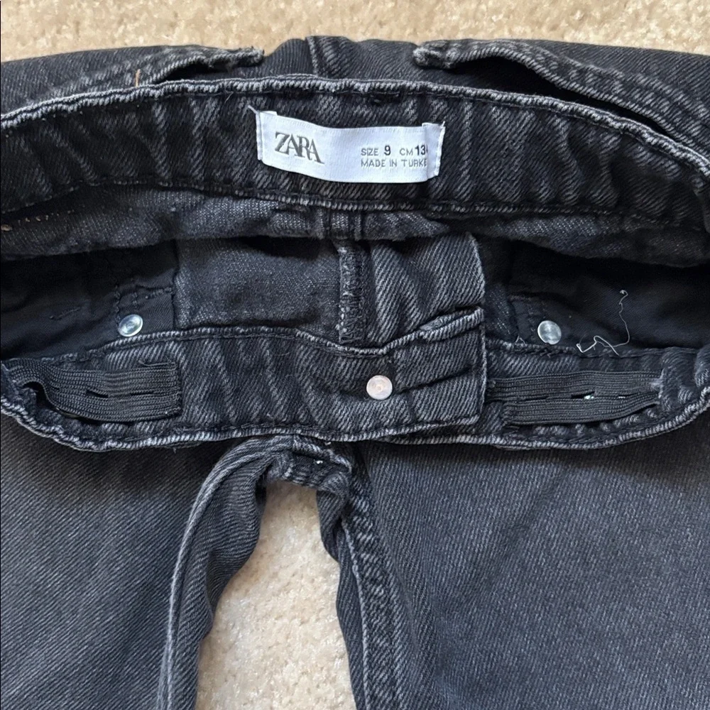 Zara Girls Straight Black Jeans